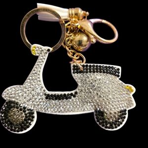 Sparkling Scooter Bag Charm Keychain
